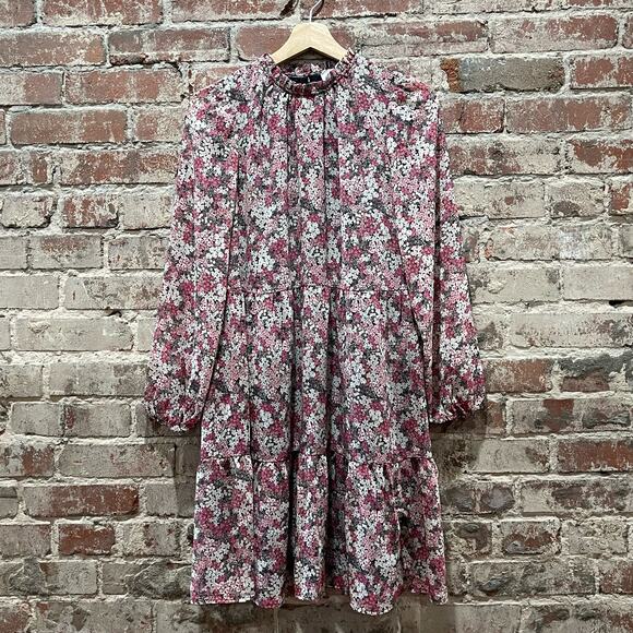 NEW Loft Outlet Floral Print Tiered Dress Size XS - Picture 1 of 9
